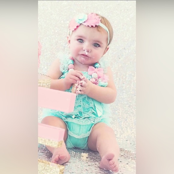 1st Birthday cake smash outfit 5piece set size m photo prop - Picture 4 of 5